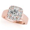Image 1 : 1.30 ctw VS/SI Diamond Halo Ring 18K Rose Gold - REF-194R3K - SKU:26896