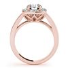 Image 2 : 1.30 ctw VS/SI Diamond Halo Ring 18K Rose Gold - REF-194R3K - SKU:26896