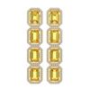 Image 1 : 18.64 ctw Fancy Citrine & Diamond Halo Earrings 10K Yellow Gold - REF-184M2F - SKU:41614