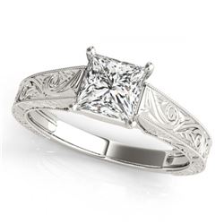 0.50 ctw VS/SI Princess Diamond Ring 18K White Gold - REF-93X8R - SKU:28119