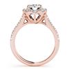 Image 2 : 2 ctw VS/SI Diamond Halo Ring 18K Rose Gold - REF-318V2Y - SKU:26800