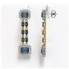 Image 2 : 11.24 ctw London Topaz & Diamond Earrings 14K Yellow Gold - REF-196N4A - SKU:45232