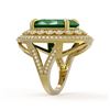 Image 3 : 18.3 ctw Emerald & Diamond Ring 14K Yellow Gold - REF-353A6V - SKU:43876
