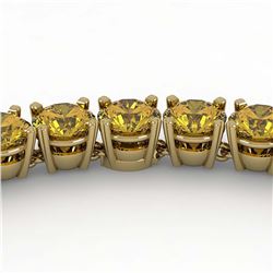 30 ctw Fancy Yellow SI/I Diamond Necklace 18K Yellow Gold - REF-4800W2H - SKU:32491