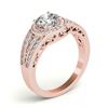Image 3 : 1.50 ctw VS/SI Diamond Halo Ring 18K Rose Gold - REF-299W2H - SKU:26794