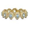 Image 1 : 42.94 ctw Aquamarine & Diamond Bracelet 14K Yellow Gold - REF-1722W9H - SKU:43267