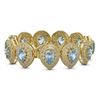 Image 2 : 42.94 ctw Aquamarine & Diamond Bracelet 14K Yellow Gold - REF-1722W9H - SKU:43267