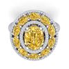 Image 2 : 7.21 ctw Canary Citrine & VS Diamond Ring 18K White Gold - REF-163Y6X - SKU:39252