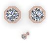 Image 2 : 2.05 ctw VS/SI Diamond Stud Solitaire Earrings 18K Rose Gold - REF-561M9F - SKU:35975
