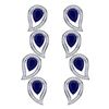 Image 1 : 16.44 ctw Sapphire & VS Diamond Earrings 18K White Gold - REF-318M2F - SKU:39456