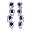 Image 3 : 16.44 ctw Sapphire & VS Diamond Earrings 18K White Gold - REF-318M2F - SKU:39456