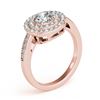 Image 3 : 0.85 ctw VS/SI Diamond Halo Ring 18K Rose Gold - REF-78R2K - SKU:26456