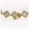 Image 3 : 31.92 ctw Princess Diamond Necklace 18K Yellow Gold - REF-4440W3H - SKU:42850