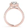 Image 2 : 1.70 ctw VS/SI Diamond Halo Ring 18K Rose Gold - REF-389A6V - SKU:26396