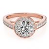 Image 1 : 1.16 ctw VS/SI Diamond Halo Ring 18K Rose Gold - REF-149M6F - SKU:26564