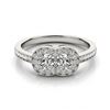 Image 1 : 1 ctw VS/SI Diamond 2 Stone Ring 18K White Gold - REF-111F7N - SKU:28239