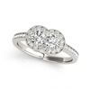 Image 2 : 1 ctw VS/SI Diamond 2 Stone Ring 18K White Gold - REF-111F7N - SKU:28239