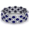 Image 3 : 47.84 ctw Sapphire & VS Diamond Bracelet 18K White Gold - REF-1145R5K - SKU:38892