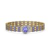 Image 1 : 25.54 ctw Tanzanite & Diamond Bracelet 14K Yellow Gold - REF-240W3H - SKU:45832