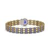 Image 3 : 25.54 ctw Tanzanite & Diamond Bracelet 14K Yellow Gold - REF-240W3H - SKU:45832