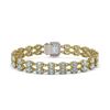 Image 3 : 19.96 ctw Aquamarine & Diamond Bracelet 14K Yellow Gold - REF-268K7W - SKU:45790