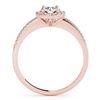 Image 2 : 1.20 ctw VS/SI Diamond Halo Ring 18K Rose Gold - REF-265V6Y - SKU:26354