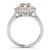 Image 2 : 1 ctw VS/SI Diamond Solitaire Halo Ring 18K White & Rose Gold - REF-114R5K - SKU:26218