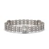 Image 1 : 18.96 ctw Emerald Cut & Oval Diamond Bracelet 18K White Gold - REF-2536M9F - SKU:46224
