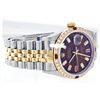 Image 2 : Rolex Men's Two Tone 14K Gold/SS, QuickSet, Diam/Ruby Dial & Diam/Ruby Bezel - REF-557H2W