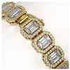 Image 3 : 20.25 ctw Emerald Diamond Bracelet 18K Yellow Gold - REF-3213V3Y - SKU:42844