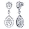 Image 3 : 3.53 ctw VS/SI Diamond Earrings 18K White Gold - REF-418F2N - SKU:39108