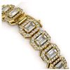 Image 3 : 13.56 ctw Emerald Diamond Bracelet 18K Yellow Gold - REF-1593N8A - SKU:43114