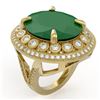 Image 2 : 29.04 ctw Emerald & Diamond Ring 14K Yellow Gold - REF-494X7R - SKU:43912