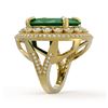 Image 3 : 29.04 ctw Emerald & Diamond Ring 14K Yellow Gold - REF-494X7R - SKU:43912