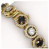 Image 3 : 10.39 ctw Black & Diamond Bracelet 18K Yellow Gold - REF-635V6Y - SKU:43006