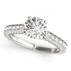 1.10 ctw VS/SI Diamond Ring 18K White Gold - REF-114M2F - SKU:27519