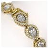 Image 3 : 14.28 ctw Pear Diamond Bracelet 18K Yellow Gold - REF-1987A8V - SKU:42736