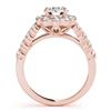Image 2 : 2.1 ctw VS/SI Diamond Halo Ring 18K Rose Gold - REF-197X2R - SKU:26372