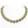 Image 1 : 99.35 ctw Tourmaline & Diamond Necklace 14K Yellow Gold - REF-2947M8F - SKU:43705