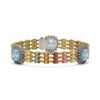 Image 1 : 41.17 ctw Sapphire & Diamond Bracelet 14K Yellow Gold - REF-418R2K - SKU:45358