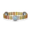 Image 2 : 41.17 ctw Sapphire & Diamond Bracelet 14K Yellow Gold - REF-418R2K - SKU:45358