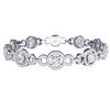 Image 3 : 9 ctw SI/I Diamond Halo Bracelet 18K White Gold - REF-885Y2X - SKU:40085