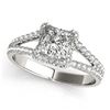 Image 2 : 2.05 ctw VS/SI Princess Diamond Halo Ring 18K White Gold - REF-531V8Y - SKU:27108