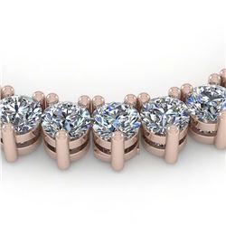 57 ctw 3 Prong SI Diamond Necklace 14K Rose Gold - REF-15927R3K - SKU:35648