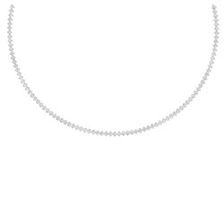 10 ctw SI/I Diamond 2 Prong Necklace 18K White Gold - REF-597X2R - SKU:40025