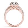 Image 2 : 2.25 ctw VS/SI Diamond Halo Ring 18K Rose Gold - REF-412H5M - SKU:26752