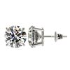 Image 2 : 4.04 ctw H-I Diamond Stud Earrings 10K White Gold - REF-1237W5H - SKU:36708
