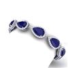 Image 2 : 42 ctw Sapphire & VS Diamond Bracelet 18K White Gold - REF-527N3A - SKU:38862