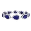 Image 3 : 42 ctw Sapphire & VS Diamond Bracelet 18K White Gold - REF-527N3A - SKU:38862