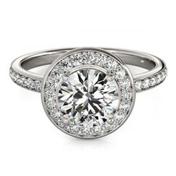 1.65 ctw VS/SI Diamond Halo Ring 18K White Gold - REF-432A5V - SKU:26988